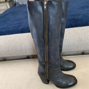 Black knee high Freebird boots